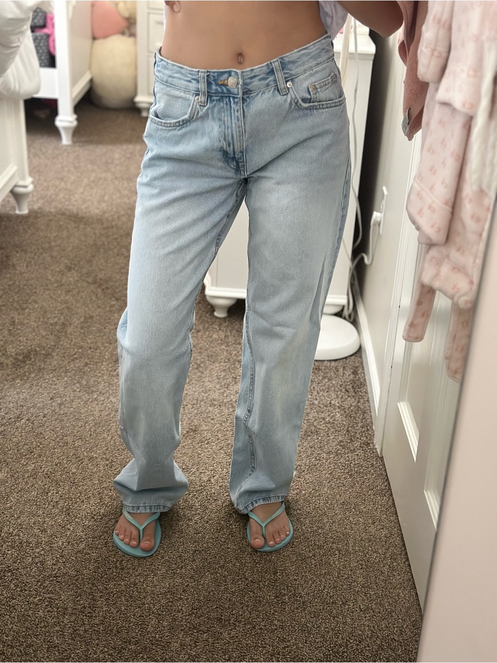 Pull&Bear Light Blue Straight-Leg Women’s Jeans